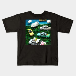 Used Paper Taxis (Lucy In the Sky Inspired) Kids T-Shirt